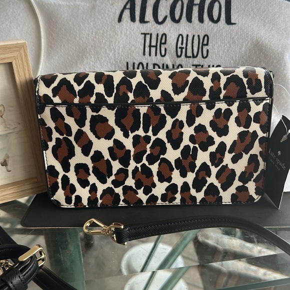 Kate Spade Madison Animal Print Small Flap Crossbody/ Clutch - Picture 6 of 10